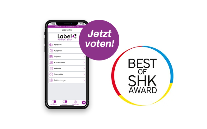 Label Mobile Voting für Best of SHK Award der SI